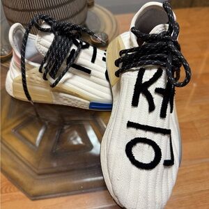 Pharrell Williams and adidas collab Cream and Black Sneakers